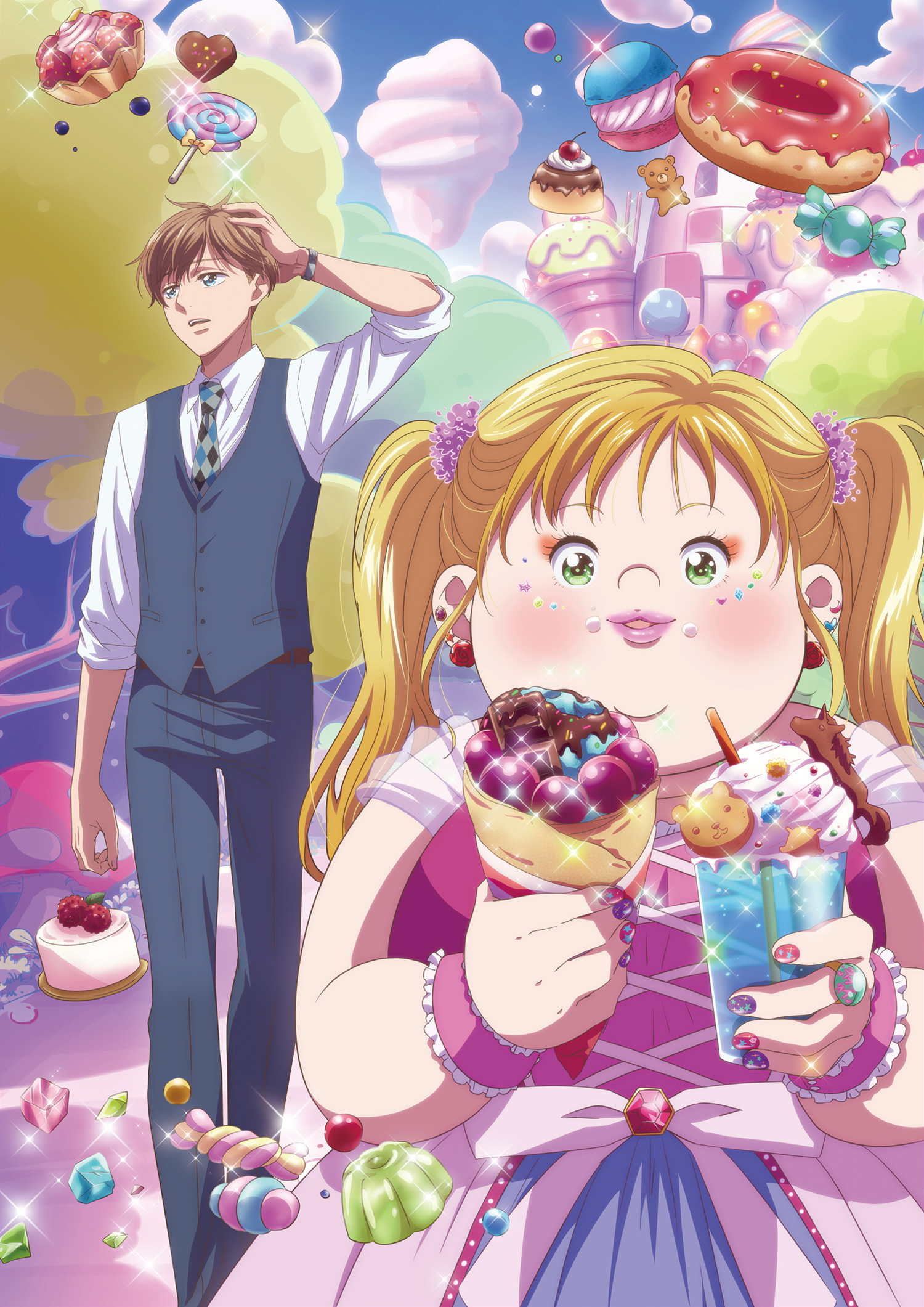 アニメ「デブとラブと過ちと！」キーヴィジュアル