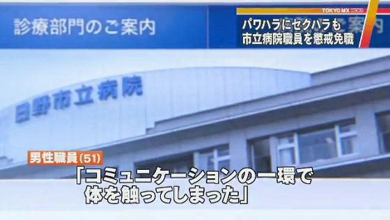 パワハラ セクハラ繰り返し懲戒免職 日野市立病院の男性職員 Mx News Flag Tokyo Mx