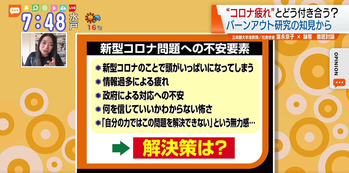 コロナ疲れ とどう付き合う 燃え尽きる前の対処法 Tokyo Mx プラス