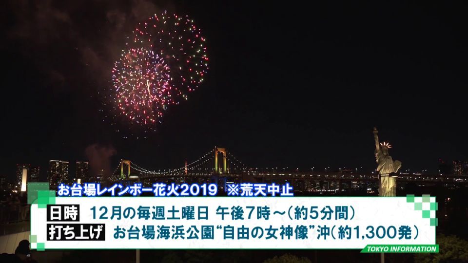 クリスマス気分を盛り上げる イルミネーションアイランドお台場19 約1 300発の花火も Tokyo Mx プラス