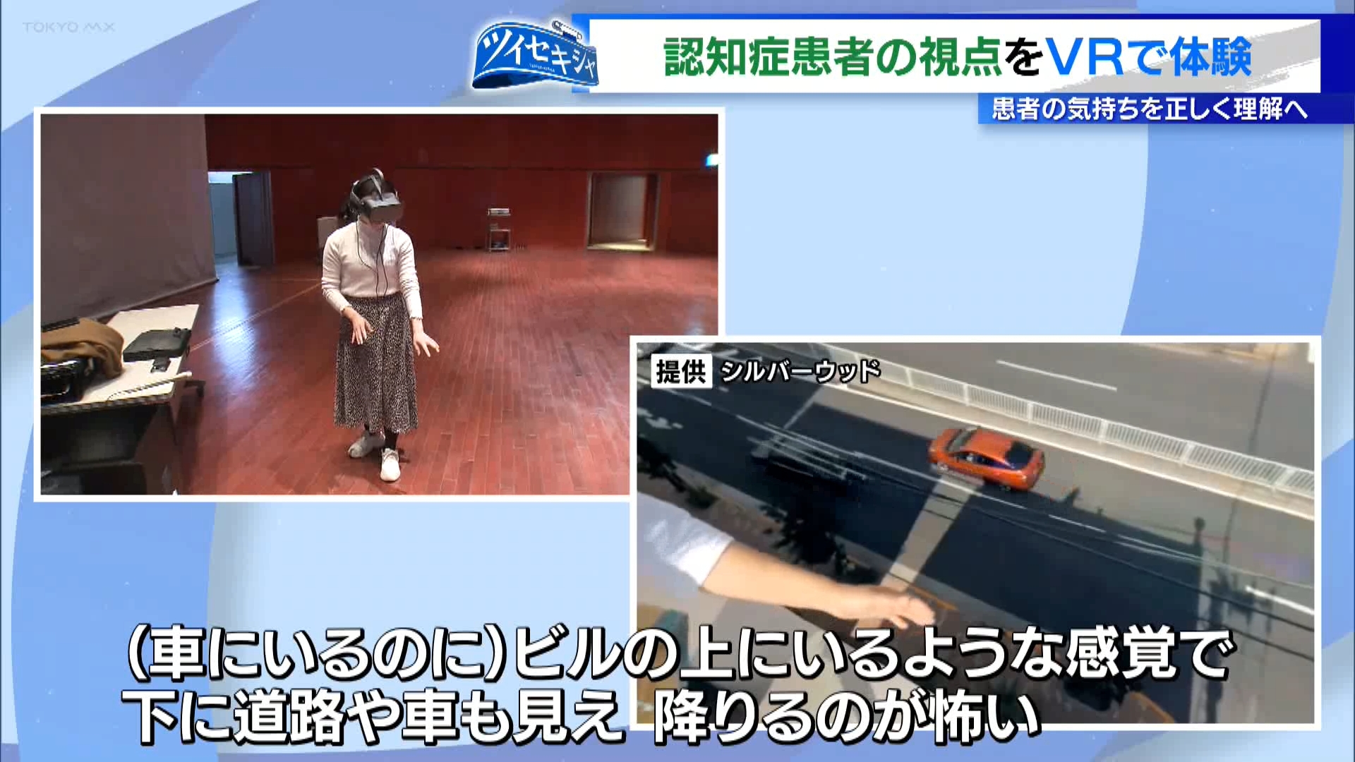東京・八王子市でVR=バーチャルリアリティーを活用して認知症患者の視点を体験できるイベントが開催されました。