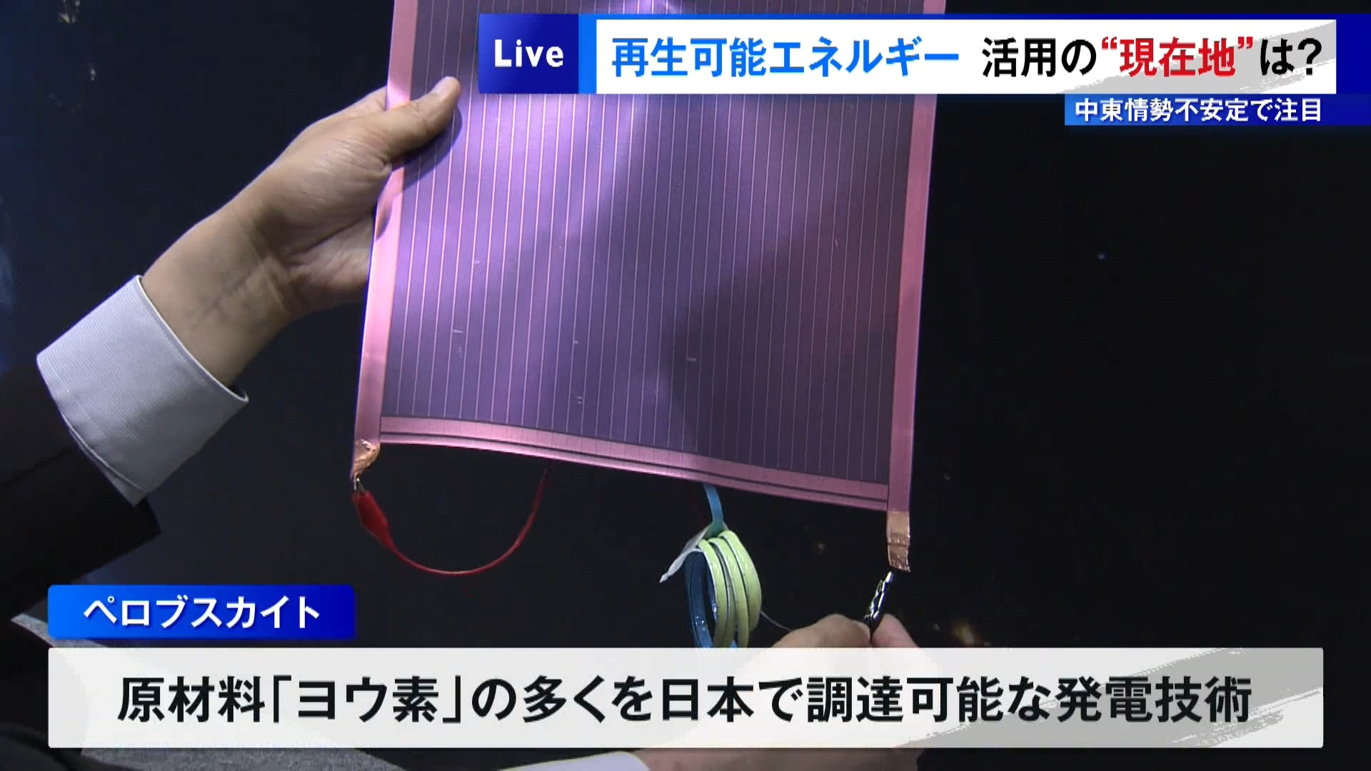 ホルムズ海峡の封鎖によって日本のエネルギー安全保障の脆弱（ぜいじゃく）さが浮き彫りとなったともいえる状況ですが、こうした中で注目されるのが「代替エネルギー」の活用です。再生可能エネルギーを使った事業を展開する企業が集まる展示会を取材しました。