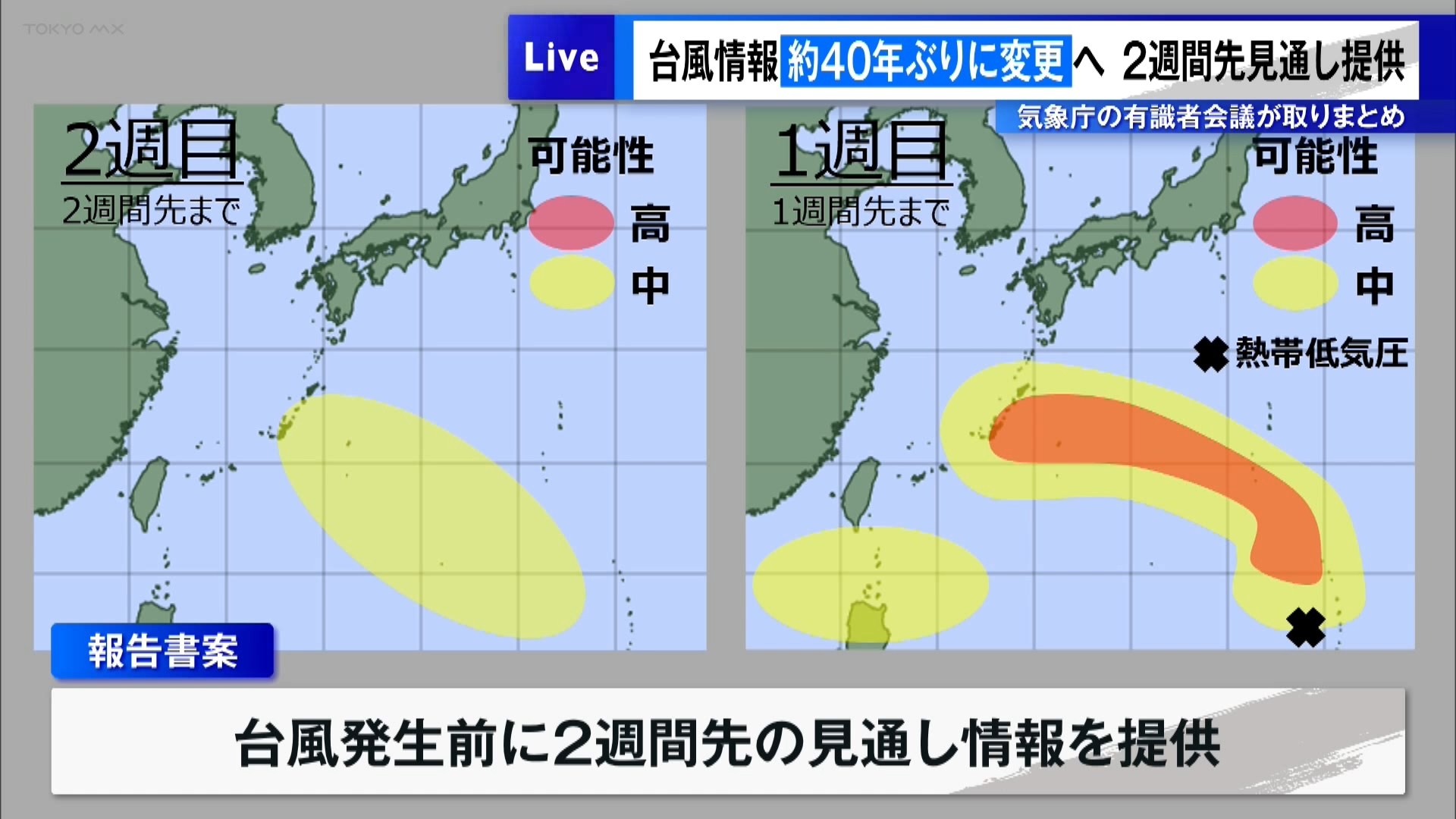 先日も台風5号が関東の東を北上するなど本格的な台風シーズンが近づく中、気象庁の有識者検討会が今後の台風情報の伝え方についての報告書案を取りまとめました。