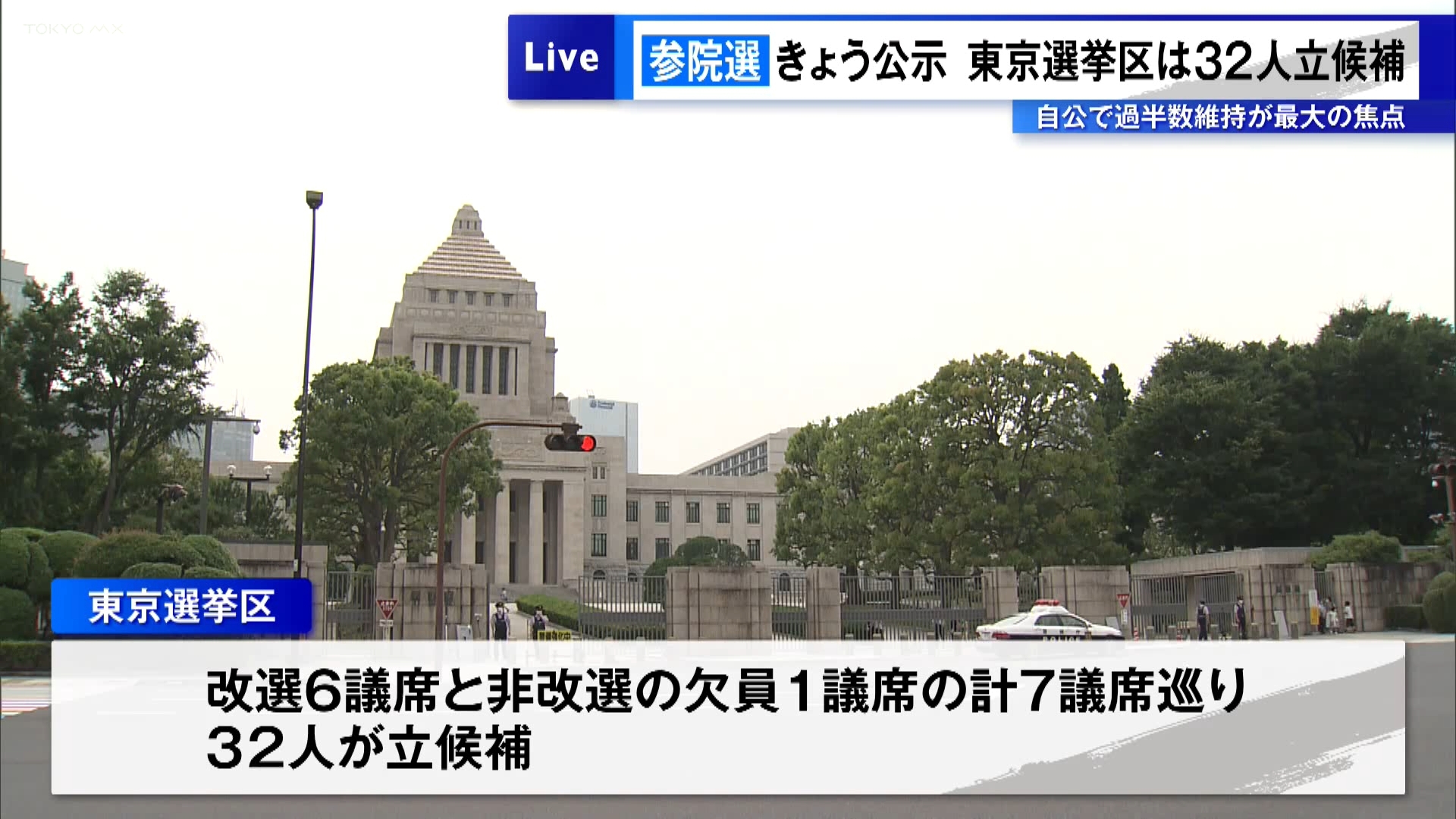 参議院選挙が7月3日公示され、17日間の選挙戦が始まりました。
