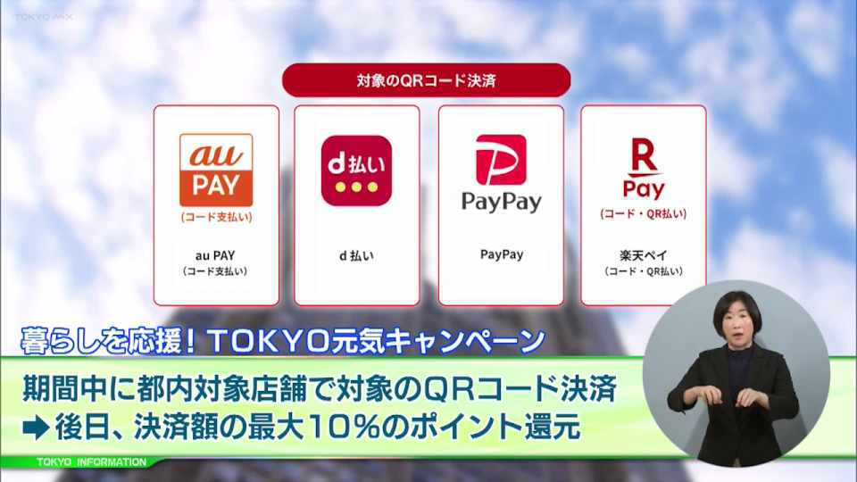 暮らしに役立つ情報をお伝えするTOKYO MX(地上波9ch)の情報番組「東京インフォメーション」(毎週月―金曜、朝7:15~)。
今回は物価高騰などから生活を守り経済の活性化にもつなげていくためにQRコード決済でのポイント還元を行う「暮らしを応援! TOKYO元気キャンペーン」や、、「都職員のアイデアが詰まった文章生成AI活用事例集」公表を紹介しました。