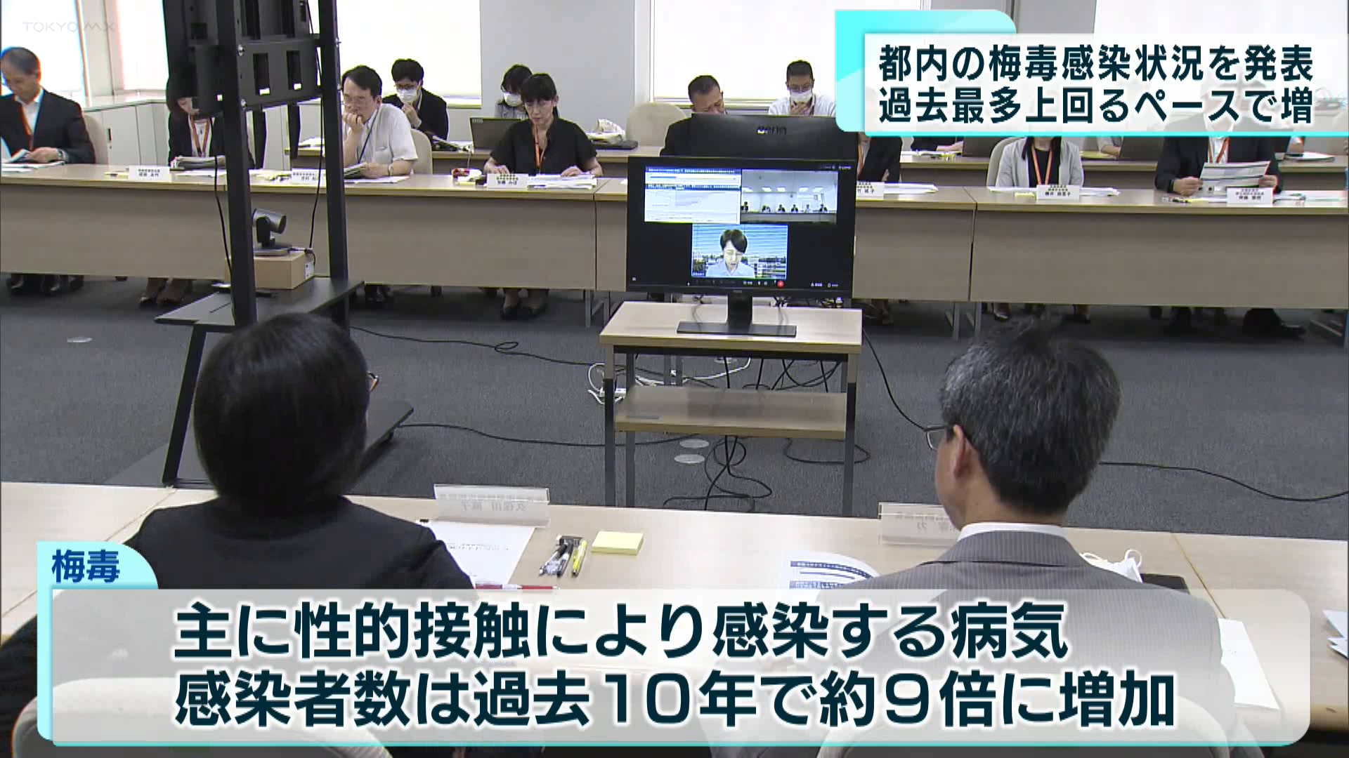 今年に入ってから報告された都内の梅毒の感染状況が、過去最多だった去年を上回るペースであることが分かりました。