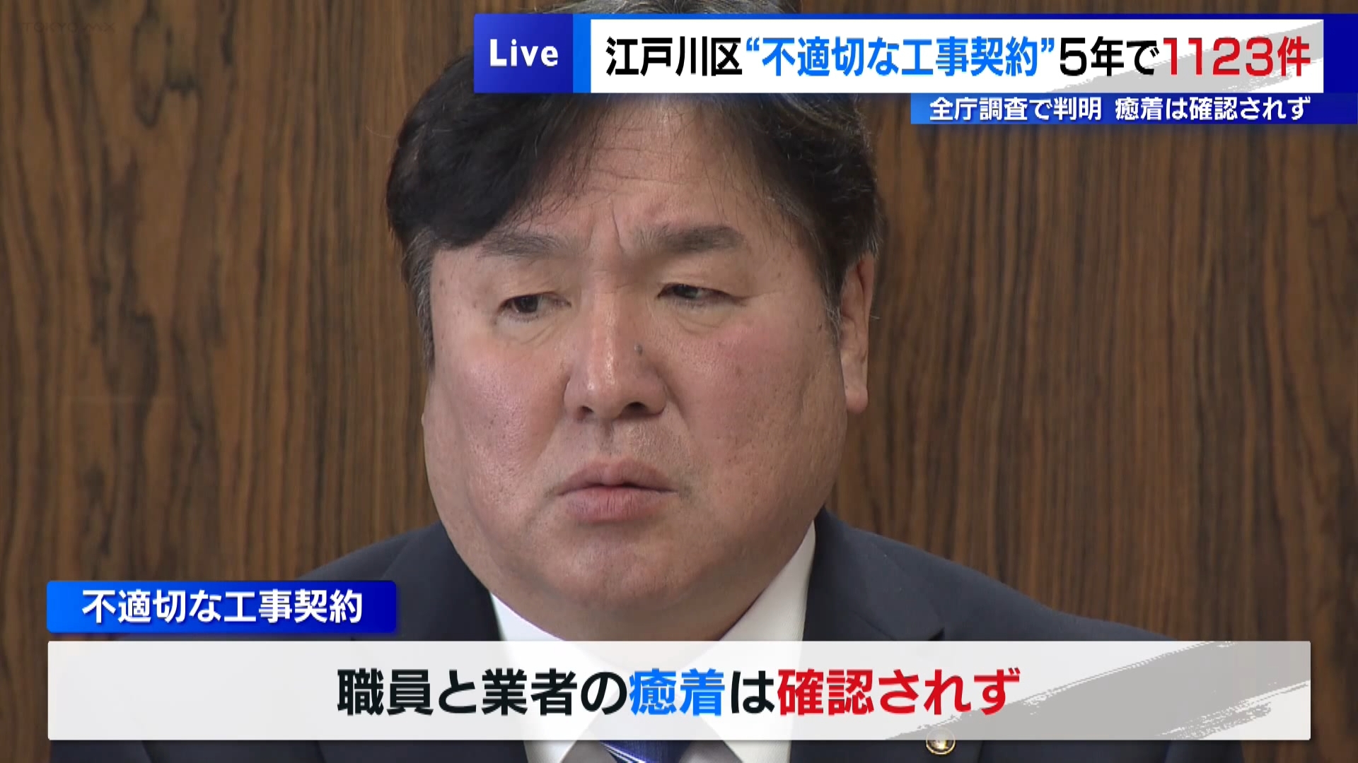 江戸川区“不適切な工事契約”5年間で1123件…全庁調査で判明 癒着は確認されず