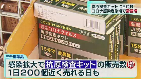 新型コロナウイルスの感染急拡大で、検査への需要も急激に高まっています。東京都内では7月26日、新型コロナの感染者が再び3万人を超える3万1593人が新たに確認されました。感染拡大を受け、都内では抗原検査キットやPCR検査を求める人が多くなっています。