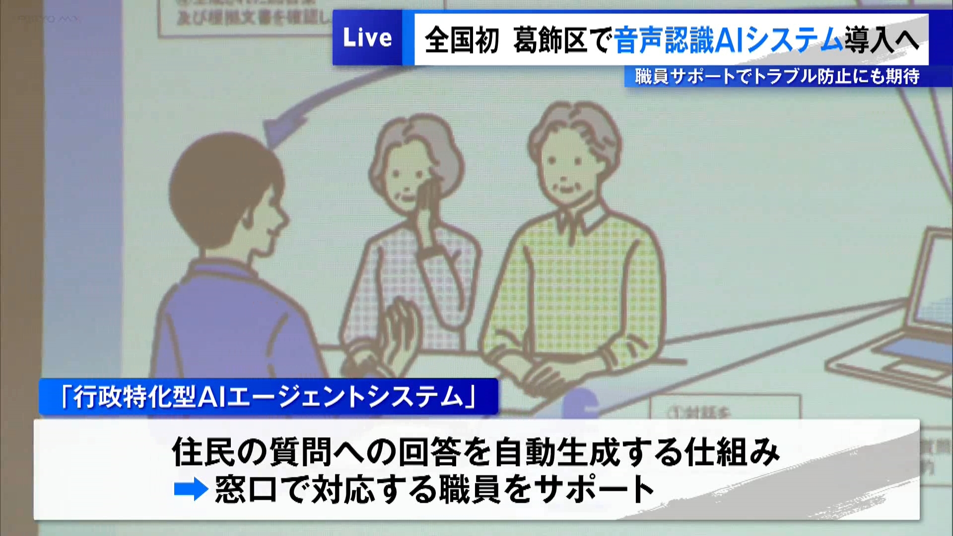 全国初！葛飾区で音声認識AIシステム導入へ　職員サポートでトラブル防止にも期待