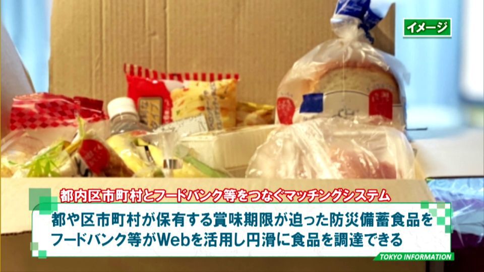 暮らしに役立つ情報をお伝えするTOKYO MX(地上波9ch)の情報番組「東京インフォメーション」(毎週月―金曜、朝7:15~)。
今回は未利用食品マッチングシステムの運用開始にあたって都内に拠点をもつフードバンク活動を行う非営利団体などを対象とした利用者の募集についてや、オンラインの活用が主流となっていることを受けオンライン会議整備機能強化への支援拡充を紹介しました。