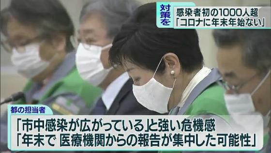 東京都で新たに感染者1300人超　対策徹底求める