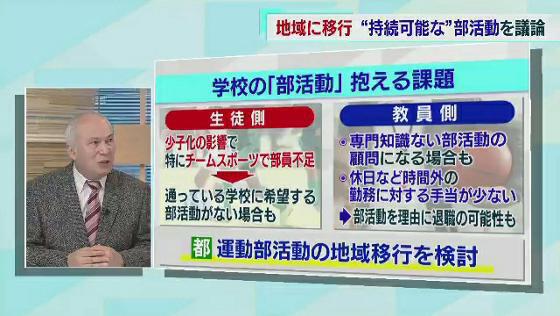 　中学校の部活動を巡って、東京都が部活動の「地域への移行」に向けた検討委員会を開きました。