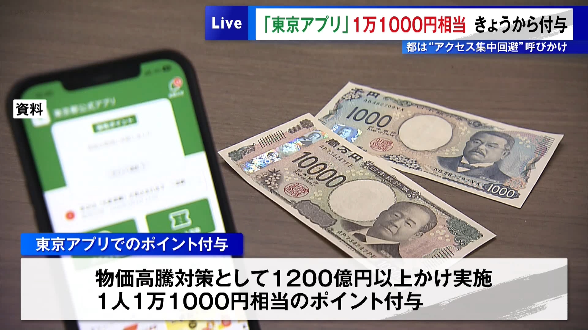 「東京アプリ」で東京都民に1万1000円相当のポイントが付与される事業が2月2日から始まりました。