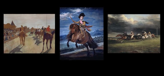 絵画油絵 イタリアの画家 ジョンフランシスゴンザガ タイトル馬